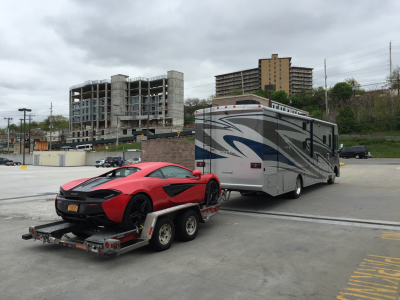 Illustration for article titled How This Big Ass RV Helped Us Sling A $240,000 Supercar Around A Dirt Track